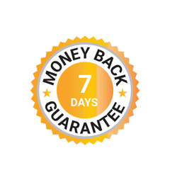 Satisfaction guarantee 100% logo, Money back guarantee, Customer Service, Vector logo