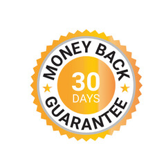 Satisfaction guarantee 100% logo, Money back guarantee, Customer Service, Vector logo
