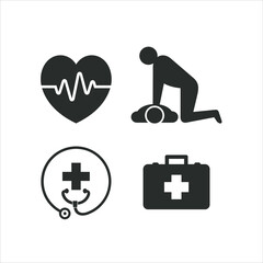 medical icons set / emergency tools