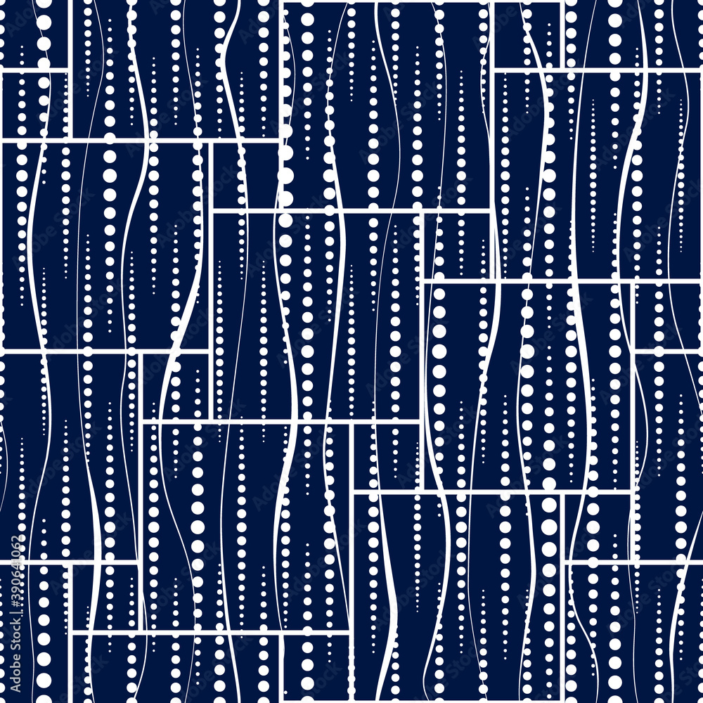 Poster vector seamless pattern. abstract geometric background. modern stylish texture. blue design for temp