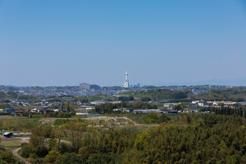 Fototapeta na wymiar 河南町から富田林方面眺望