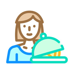 woman job color icon vector illustration sign