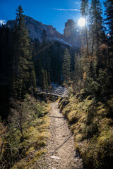 Obraz premium dolomites river bridge