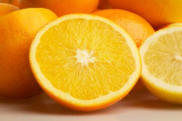 Fresh cut orange detail