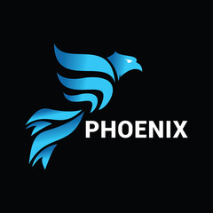 Phoenix logo icon vector template.