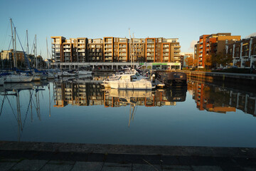 Portishead Marina on Bristol channel near Avonmouth