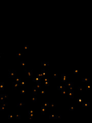 The golden side's or boke on a black background. Merry Christmas and happy New Year. Christmas background.