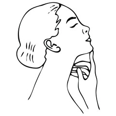 Vector illustration of Beautiful woman spa treatment. Beauty procedures