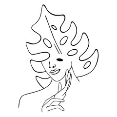 Vector illustration of Beautiful woman spa treatment. Beauty procedures