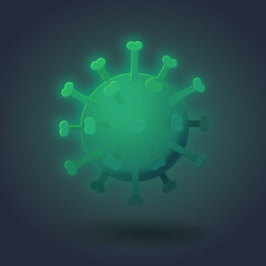 virus on a dark background