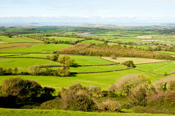 Naklejka premium View from Brent knoll, Somerset