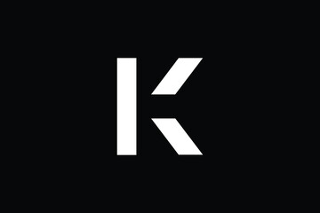 K logo letter design on luxury background. K logo monogram initials letter concept. HK icon logo design. KH elegant and Professional letter icon design on black background. K KH HK