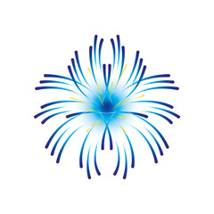 blue bright fireworks celebration carnival festive party