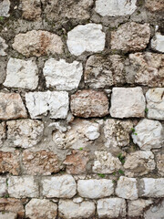 Wall made of stones. Rocks texture. 