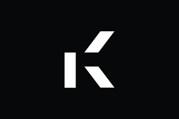 K logo letter design on luxury background. K logo monogram initials letter concept. K icon logo design. Elegant and Professional letter icon design on black background. K