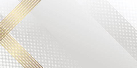 Abstract simple white background with gold lines 