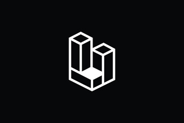 Obraz premium 3D U logo letter design on luxury background. 3D UU logo monogram initials letter concept. U icon logo design. UU elegant and Professional letter icon design on black background. U UU