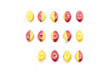 Medicine isolated on white background with selective focus