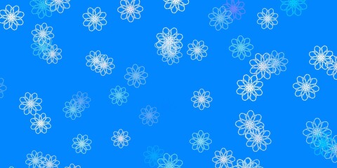 Light Blue, Yellow vector natural layout with flowers.