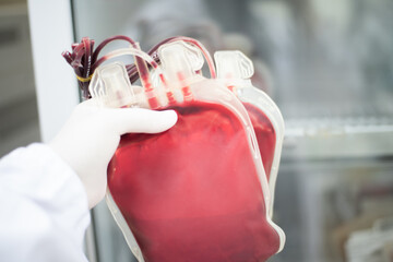 Blood bag for saft life.