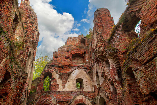 The ruins of the medieval Teutonic castle Balga in the Kaliningrad region, Russia.