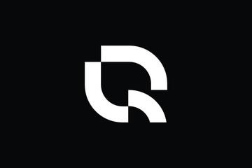 QR logo letter design on luxury background. RQ logo monogram initials letter concept. QR icon logo design. RQ elegant and Professional letter icon design on black background. Q R RQ QR