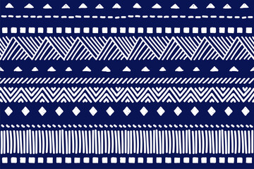 Tribal pattern. Ethnic geometric seamless background, boho motif, maya, aztec line vector illustration. mexican print texture