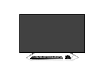 Desktop computer isolated on a white background.