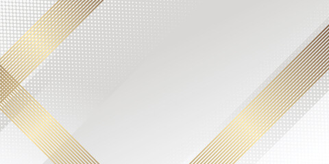 Modern abstract light silver background vector. Elegant concept design with golden line. 