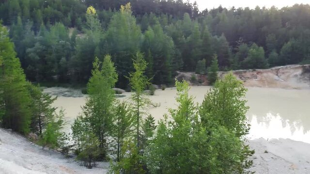 Abandoned kaolin quarry