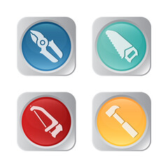 Construction, handsaw, repair, tool, tools icon. Vector color