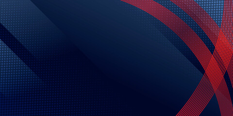 abstract 3d dark blue background with a combination of luminous red overlap style graphic design element © Salman