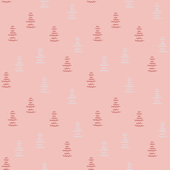 Simple modern vector repeat pattern with abstract trees