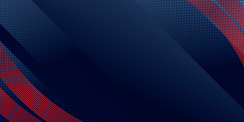 abstract 3d dark blue background with a combination of luminous red overlap style graphic design element