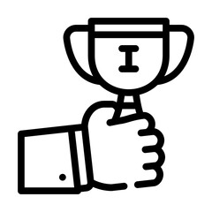 winner cup line icon vector illustration sign