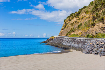 beach sand in Agua de Pau, Azores