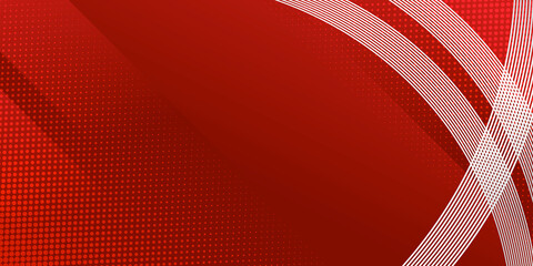 Naklejka premium Red white abstract presentation background with white wavy lines. Vector illustration design for presentation, banner, cover, web, flyer, card, poster, wallpaper, texture, slide, magazine