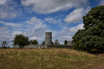 Round Tower at Oughterard Monastic Site, Kildare, Ireland