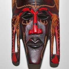 beautiful african ritual antique mask