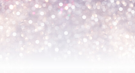 Silver Christmas bokeh background, holiday