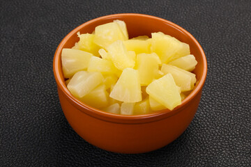 Marinated pineapple pieces