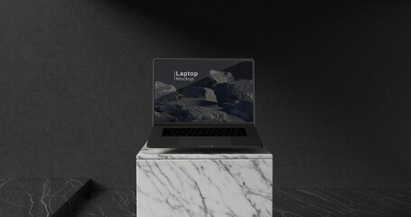3d rendering of Laptop mockup.