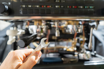 repair of the coffee machine photo. disassembled coffee machine
