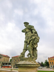 Fragment of Prato della Valle in Padua, Veneto, Italy.