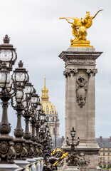 Fototapeta na wymiar Alexander III bridge in Paris