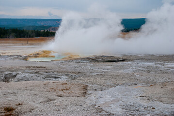 Yellowstone National Park Geyser