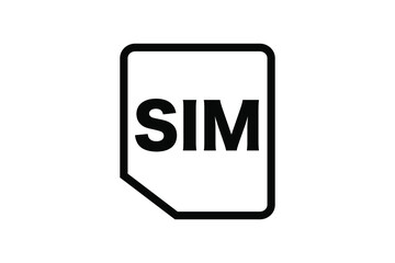 SIMカード　アイコン素材　ベクターイラスト