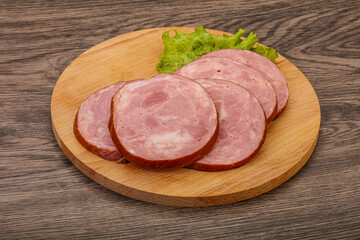 Slices of pork meat ham