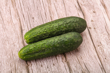 Ripe organic natural green cucumber