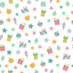 vector seamless pattern with owls and christmas motives. festive patterns for decorating children's clothing and rooms. Patterns for textiles and packaging Scandinavian style